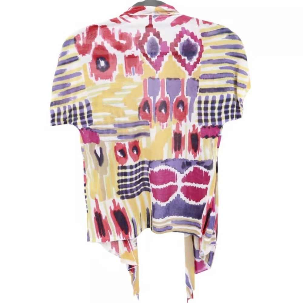 Vibrant Women's Patterned Open Front Cardigan - image 3